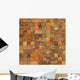 Orange and Brown Mosaic Wall Mural