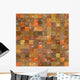 Orange and Brown Mosaic Wall Mural