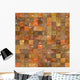 Orange and Brown Mosaic Wall Mural
