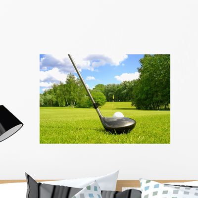 Golf Sport Balle Wall Mural shown on a wall