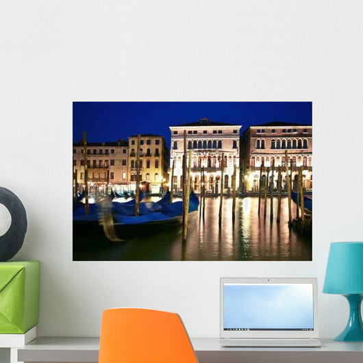 Gondeln Bei Nacht Wall Decal
