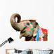 Hand Painted Elephant Profile