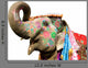 Hand Painted Elephant Profile