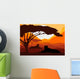 Lions Wild African Mountains Wall Mural