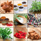Collage With Spices Wall Mural