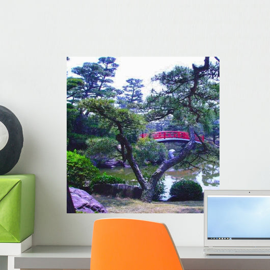 Bridge through Bonsai Wall Decal