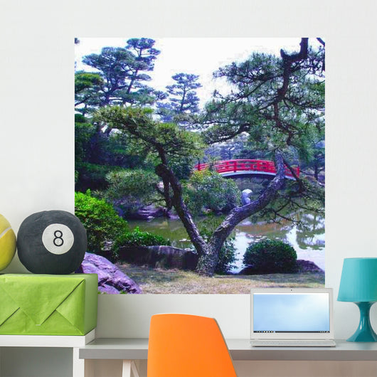 Bridge through Bonsai Wall Decal