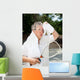 Senior Athlete Cools off Wall Decal