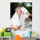 Senior Athlete Cools off Wall Decal