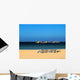 Four Beach Loungers with Umbrellas Wall Decal