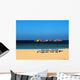 Four Beach Loungers with Umbrellas Wall Decal