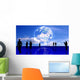 plain people team background. people silhouettes Wall Mural