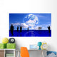 plain people team background. people silhouettes Wall Mural