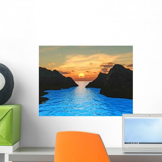 Mount Sunset Wall Decal