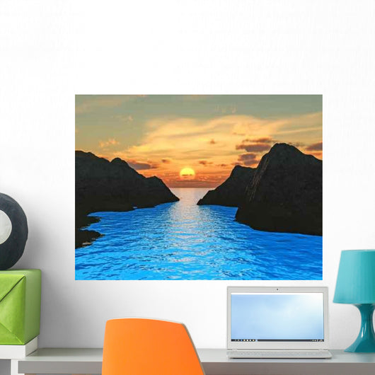 Mount Sunset Wall Decal