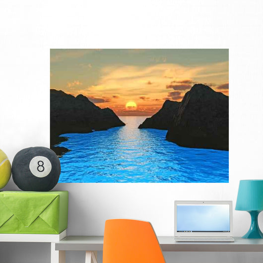 Mount Sunset Wall Decal