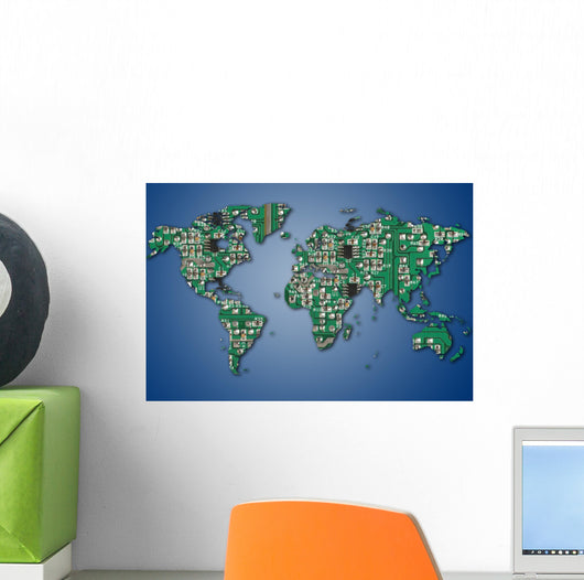 electronic world Wall Mural