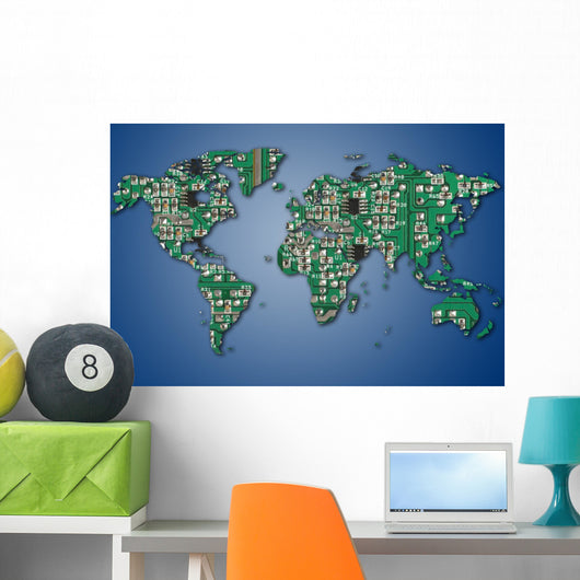 electronic world Wall Mural