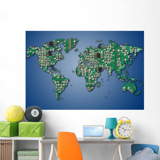 electronic world Wall Mural