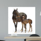 Mare with Her Foal Wall Decal
