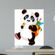 Cute Panda Go to School Wall Mural