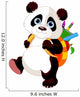 Cute Panda Go to School Wall Mural