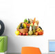 Groceries Wicker Basket White Wall Decal