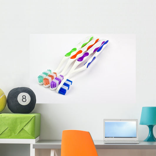 colored tooth brush Wall Decal