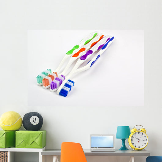 colored tooth brush Wall Decal
