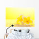 Leelawadee flower on bamboo background Wall Mural