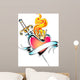 Tribal Flame Heart Design Wall Decal