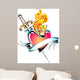 Tribal Flame Heart Design Wall Decal
