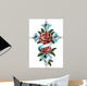 Cross with Rose Design Wall Decal