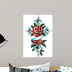 cross with rose design Wall Decal