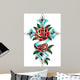 cross with rose design Wall Decal