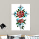 cross with rose design Wall Decal