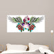 Heraldic Angel Heart Tattoo Wall Decal
