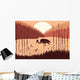 Heron Wild Nature Foliage Wall Mural