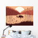 Heron Wild Nature Foliage Wall Mural