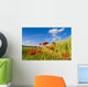 wheat field and poppies Wall Mural