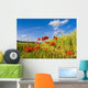 wheat field and poppies Wall Mural
