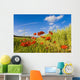 wheat field and poppies Wall Mural