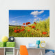 wheat field and poppies Wall Mural