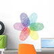 Color Fingerprint Flower Vector