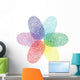 Color Fingerprint Flower Vector