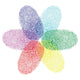 Color Fingerprint Flower Vector