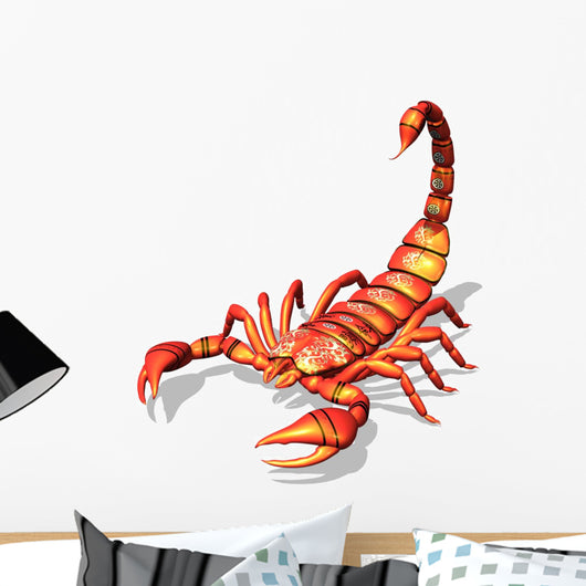 Red Scorpion Wall Decal