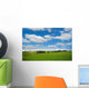 farmland with blue and cloudy sky Wall Mural