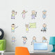 children and the profession in color Wall Decal