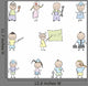 children and the profession in color Wall Decal